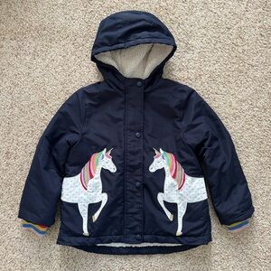 Mini Boden Sherpa Lined Unicorn Anorak